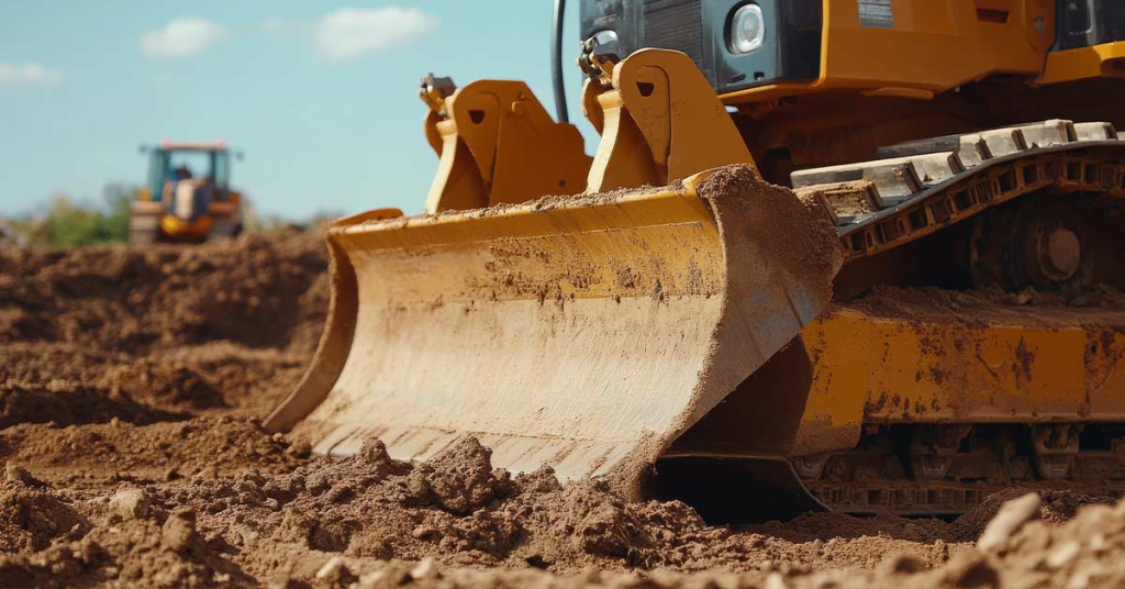 Fine grading a construction pad for site prep in Stephenville TX